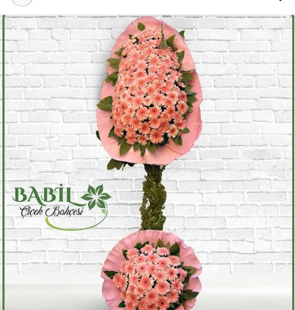 Pembe Çiçek Çelenk